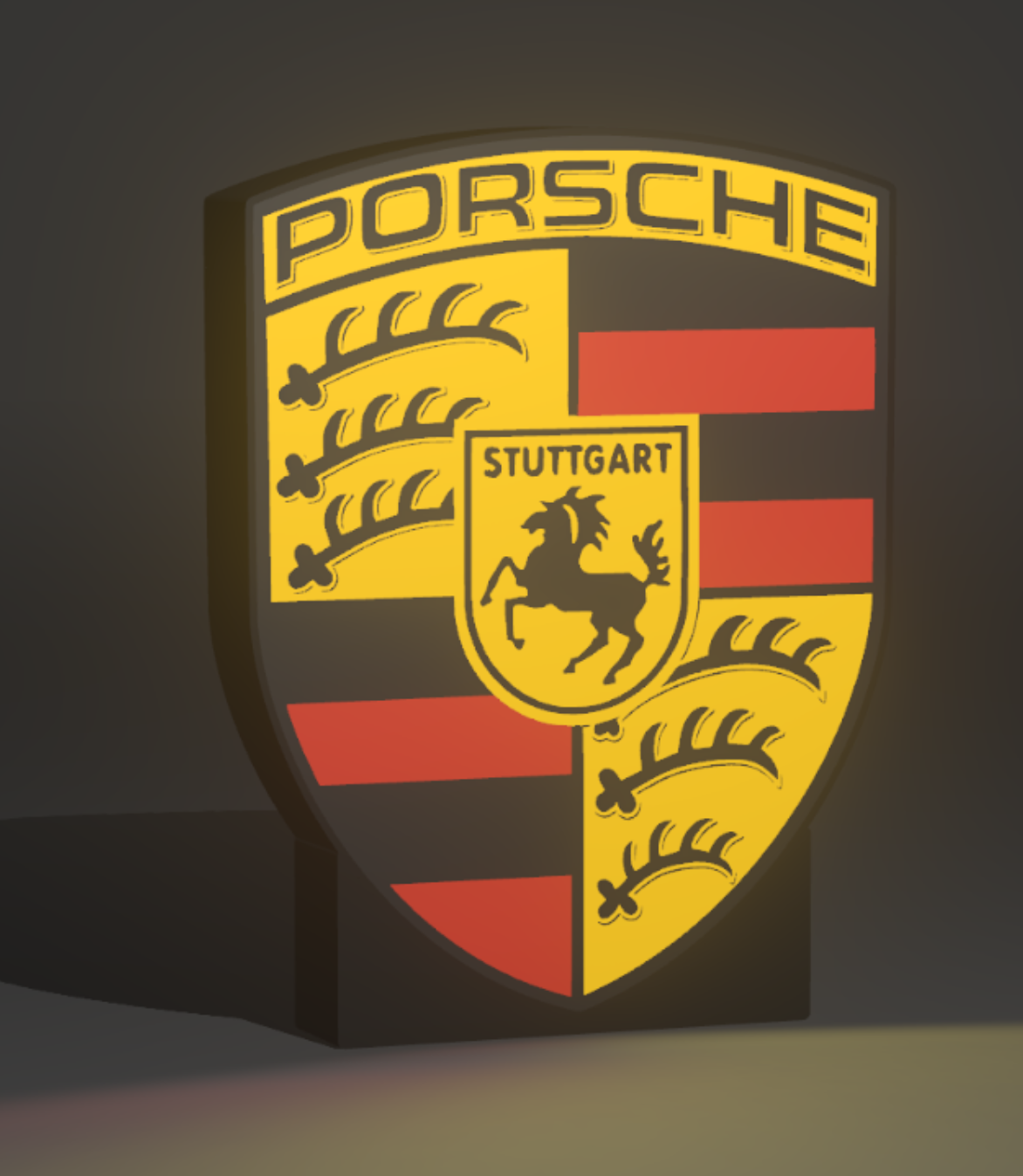 Porsche Color LED light box – custom 3D printed – Lit Layer Creations